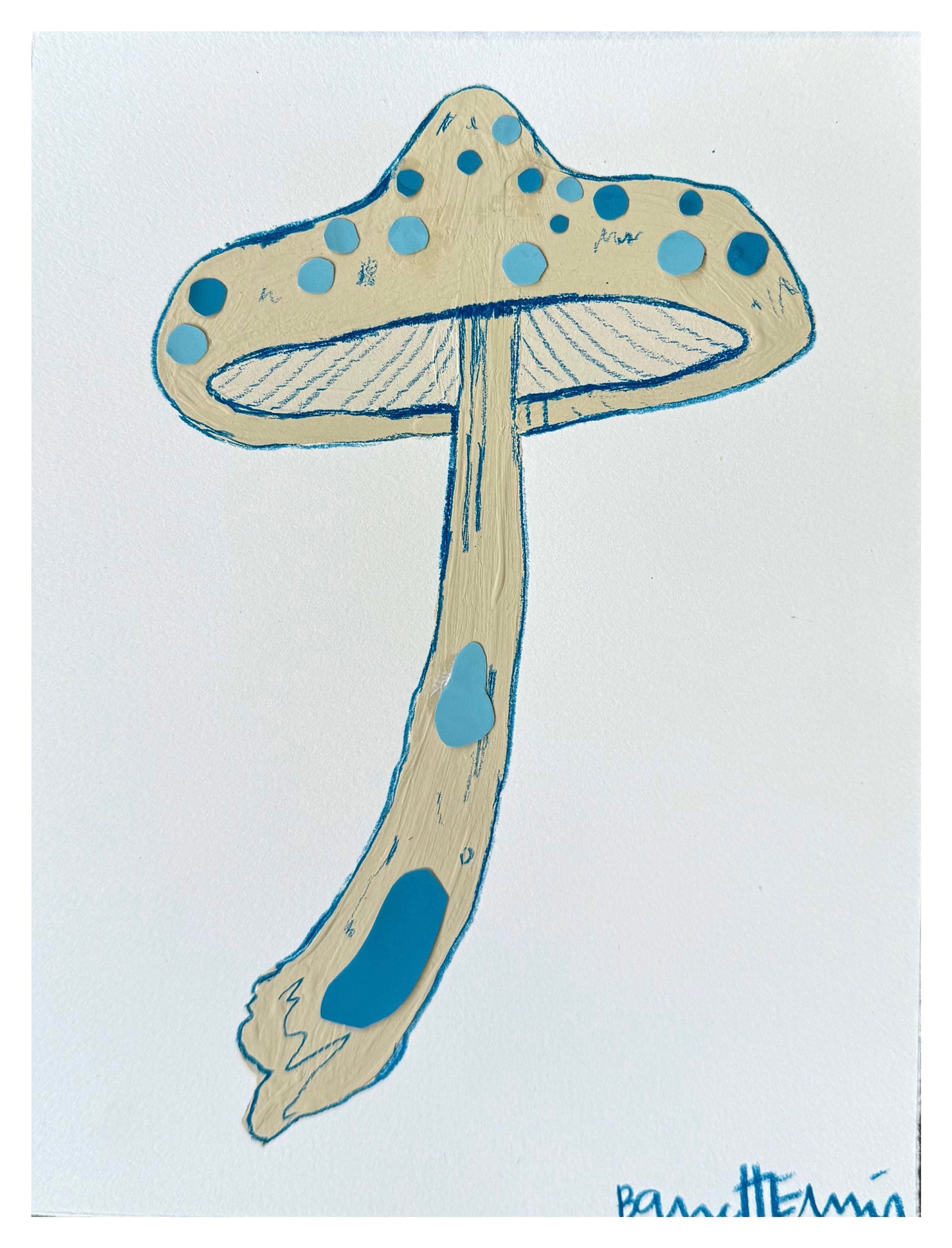 Mini Beige Mushroom - 6 x 8”