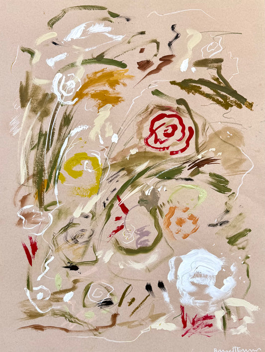 Cosmos Abstract Flora - 18 x 24"
