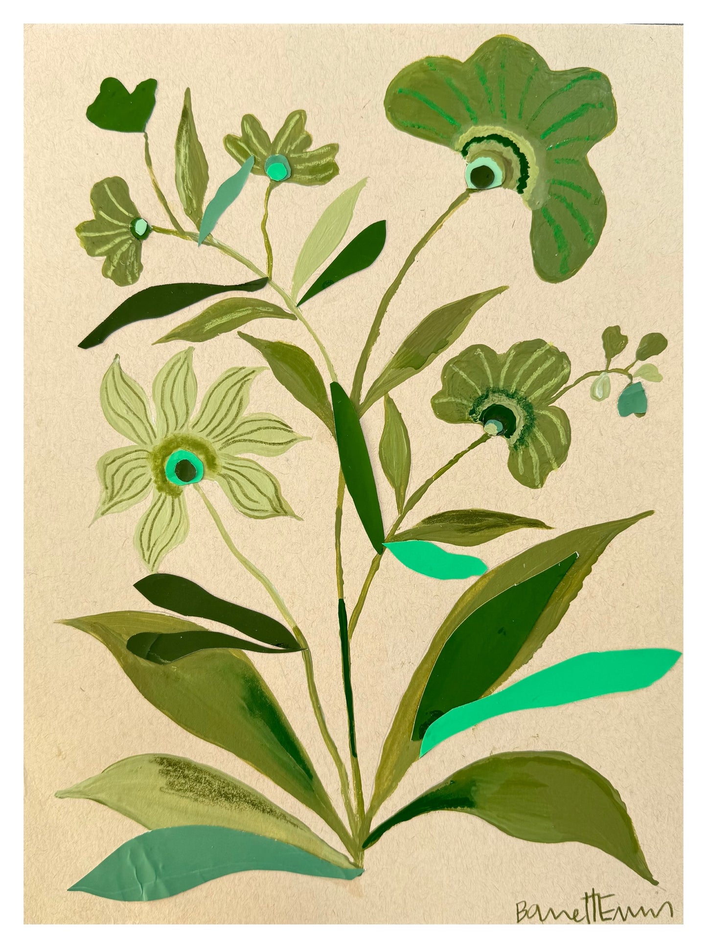 Mixed Media Carnation - 12 x 9"