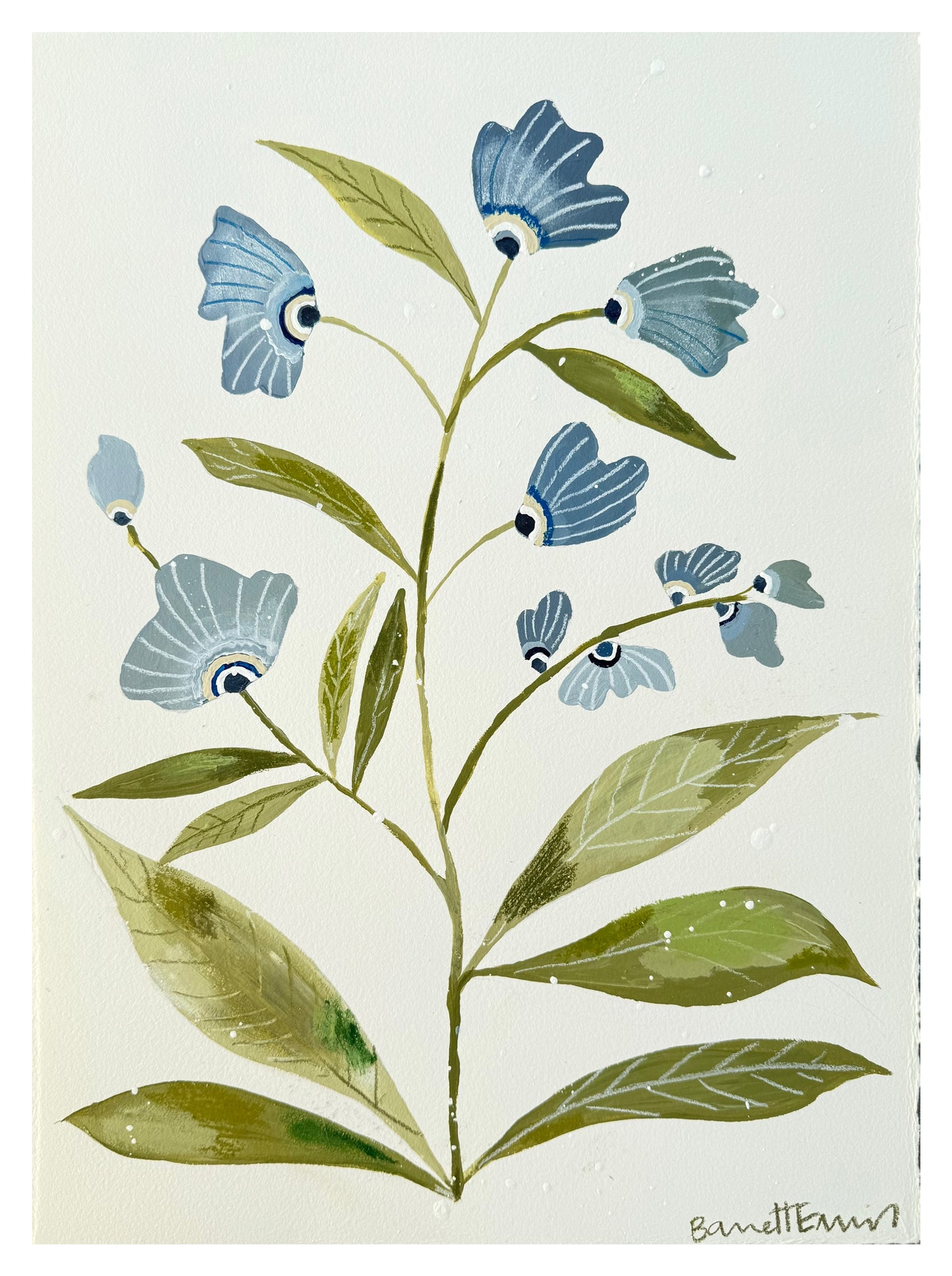 Blue Poppies - 11.5 x 15"