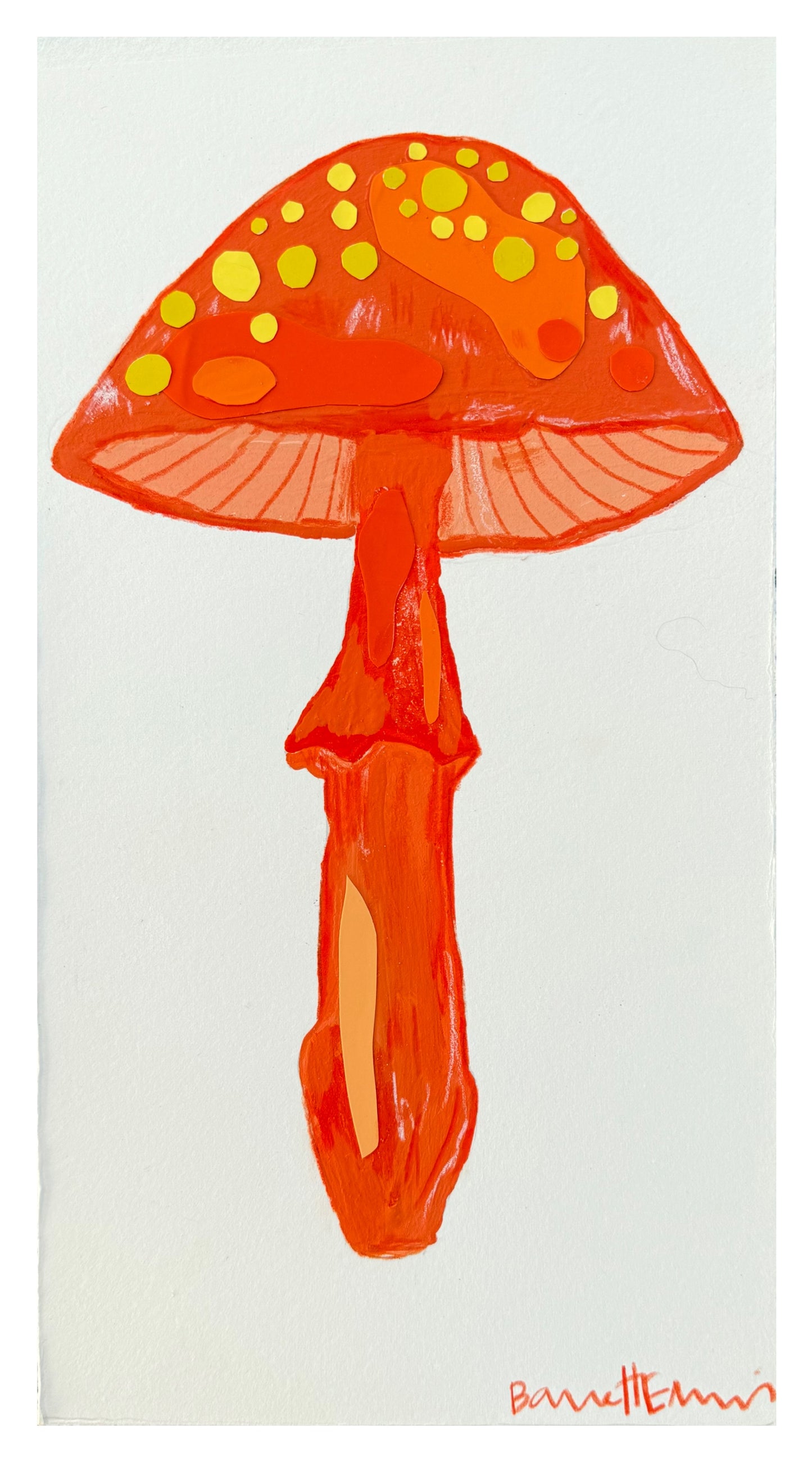 Orange Mushroom - 11 x 6"