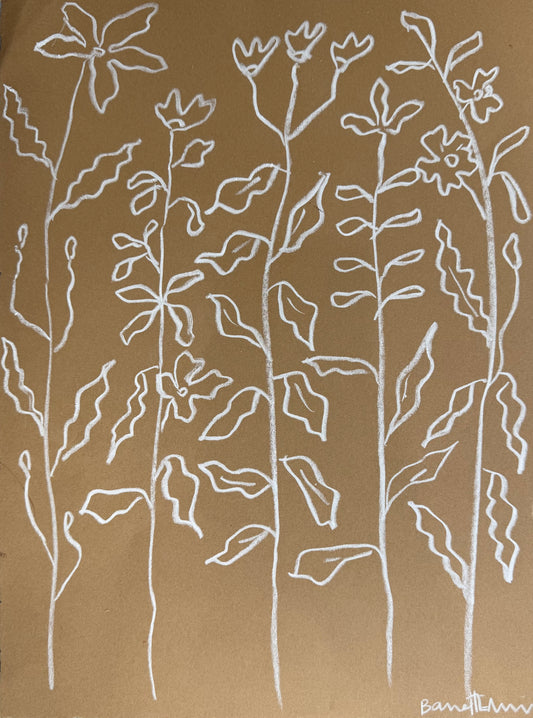 White Wildflower Silhouettes
