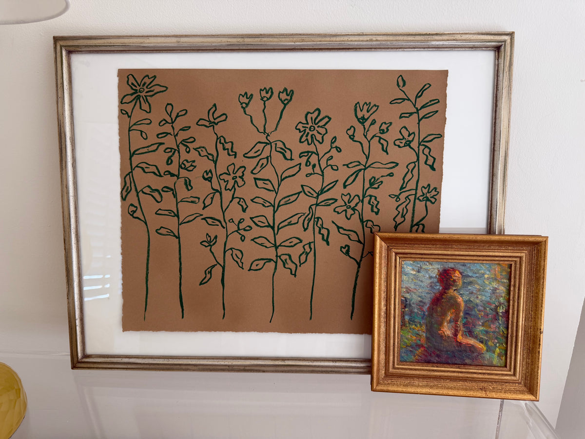 Green Wildflower Sihouettes -