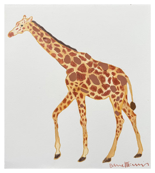 Mixed Media Giraffe - 10 x 11”