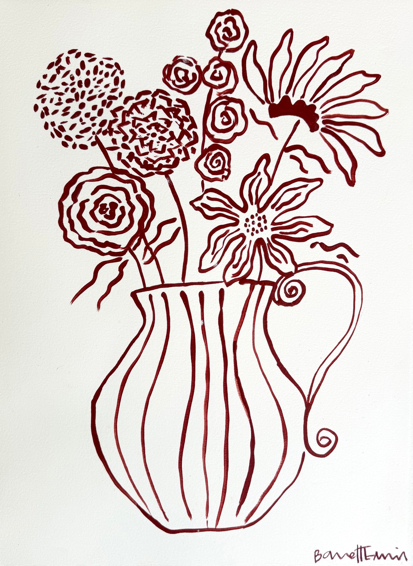 Whimsical Potted Cosmos