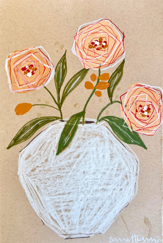 Peachy Bloom - 6 x 9"