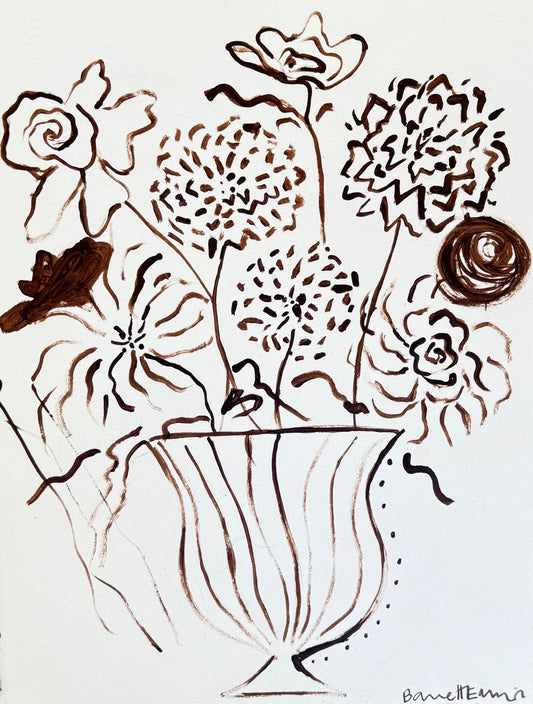 Potted Cosmos II - 11.5 x 15"