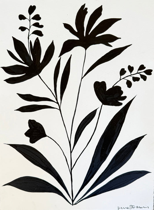 Black Wildflower II - 15 x 20"