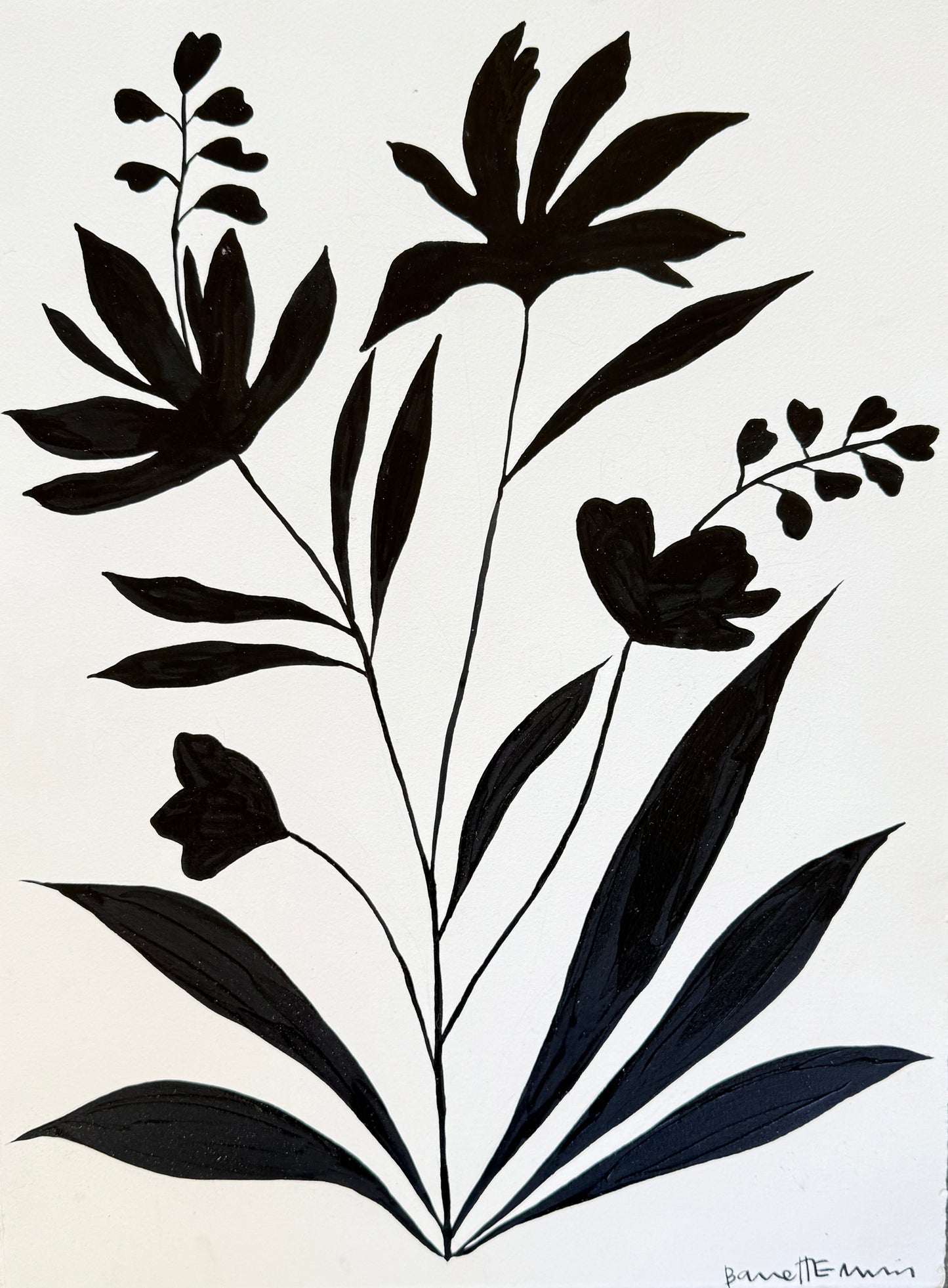 Black Wildflower II - 15 x 20"