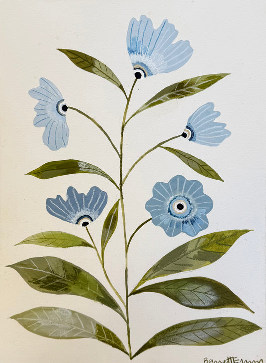 Moonshadow Asters - 11.5 x 15"