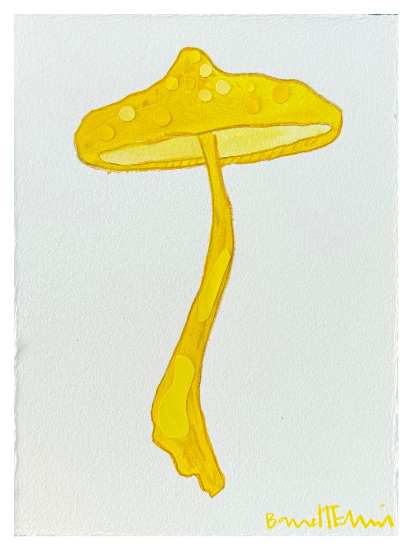 Mini Yellow Mushroom - 5.5 x 7 inches