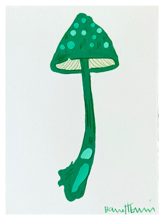 Mini Green Mushroom - 5.5 x 7.5"
