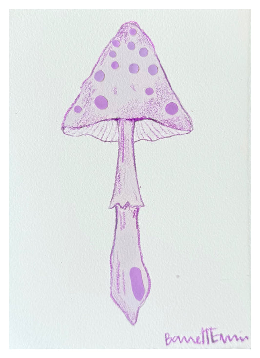 Mini Purple Mushroom - 5.5 x 7"