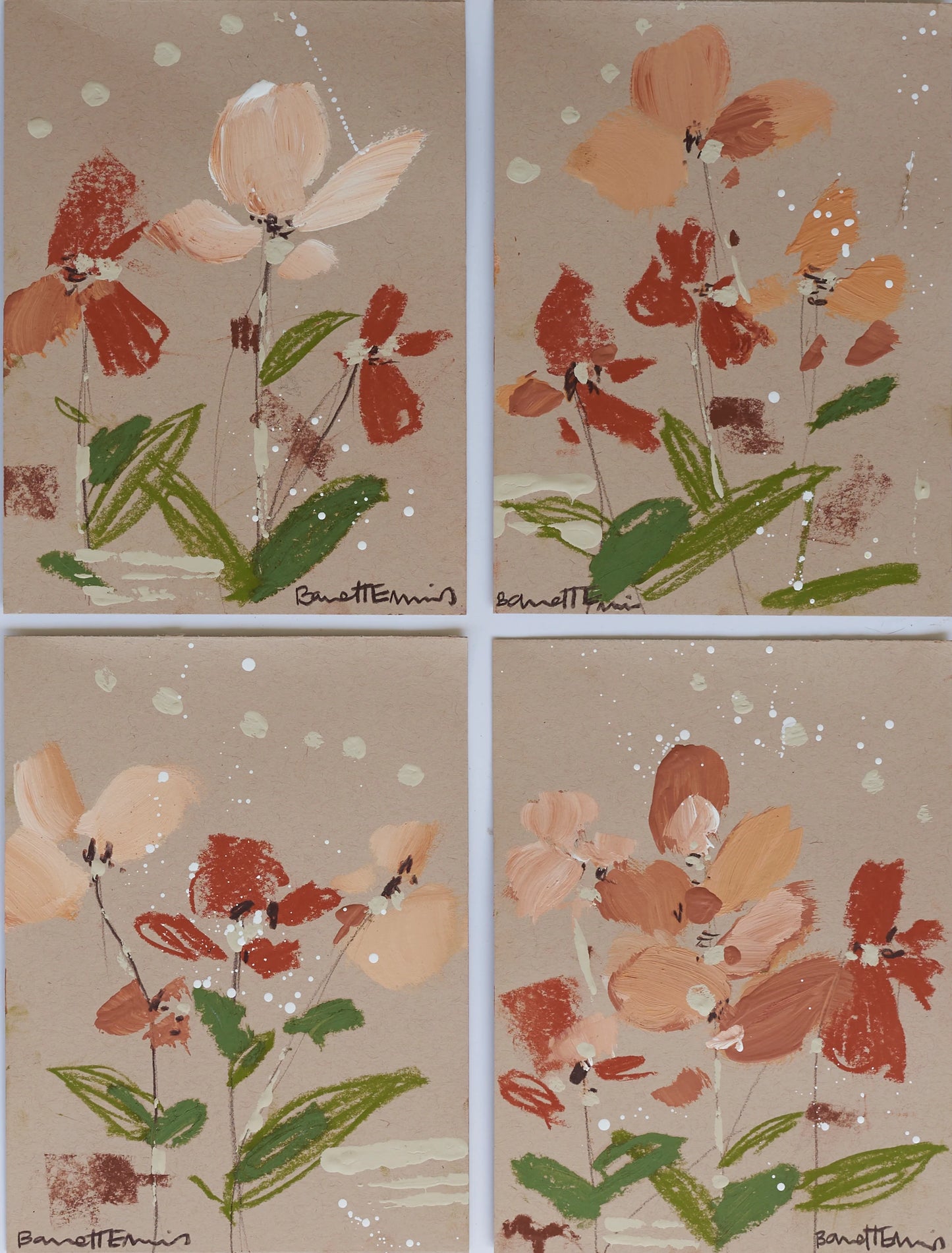 “Fancy Florals” (set of 4)